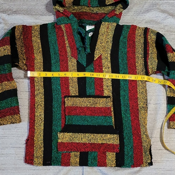 Boys Or Girls Handmade Knitted Colorful sweater Size S Unique Lightweight Hodded - Picture 7 of 11